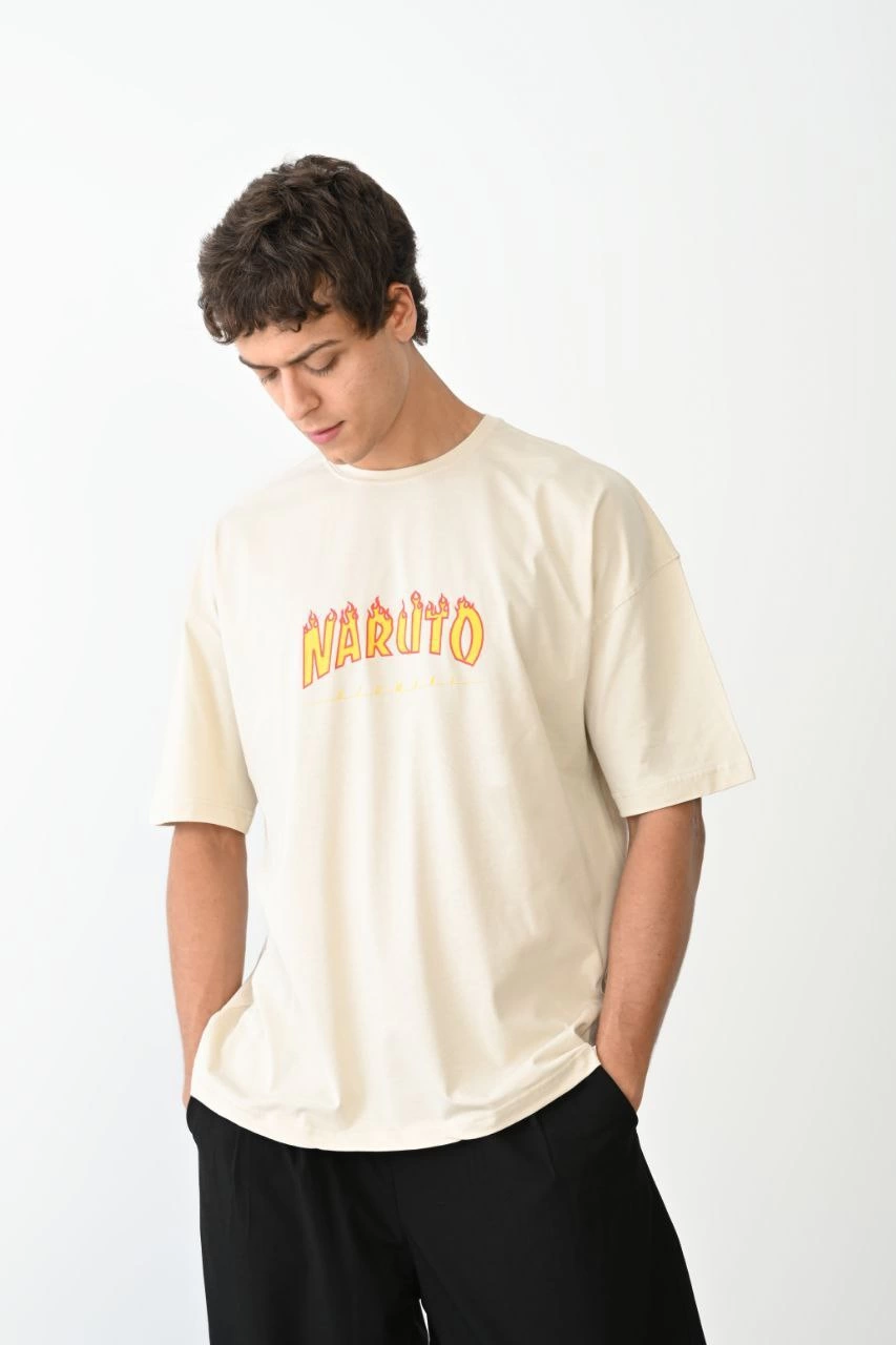 unisex-bisiklet-yaka-baskili-oversize-t-shirt-beyaz-29932346-sw853sh1280 Erkek Baskılı T-Shirt Kısa Kol Bisiklet Yaka Regular Fit Rahat Kalıp Günlük Tişört - Beyaz - Görsel 2