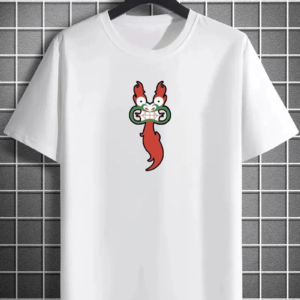Erkek Baskılı T-Shirt Kısa Kol Bisiklet Yaka Regular Fit Rahat Kalıp Günlük Tişört- Beyaz