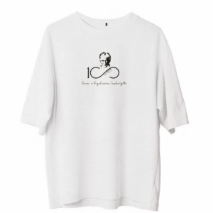 Erkek Baskılı T-Shirt Kısa Kol Bisiklet Yaka Regular Fit Rahat Kalıp Günlük Tişört - Beyaz