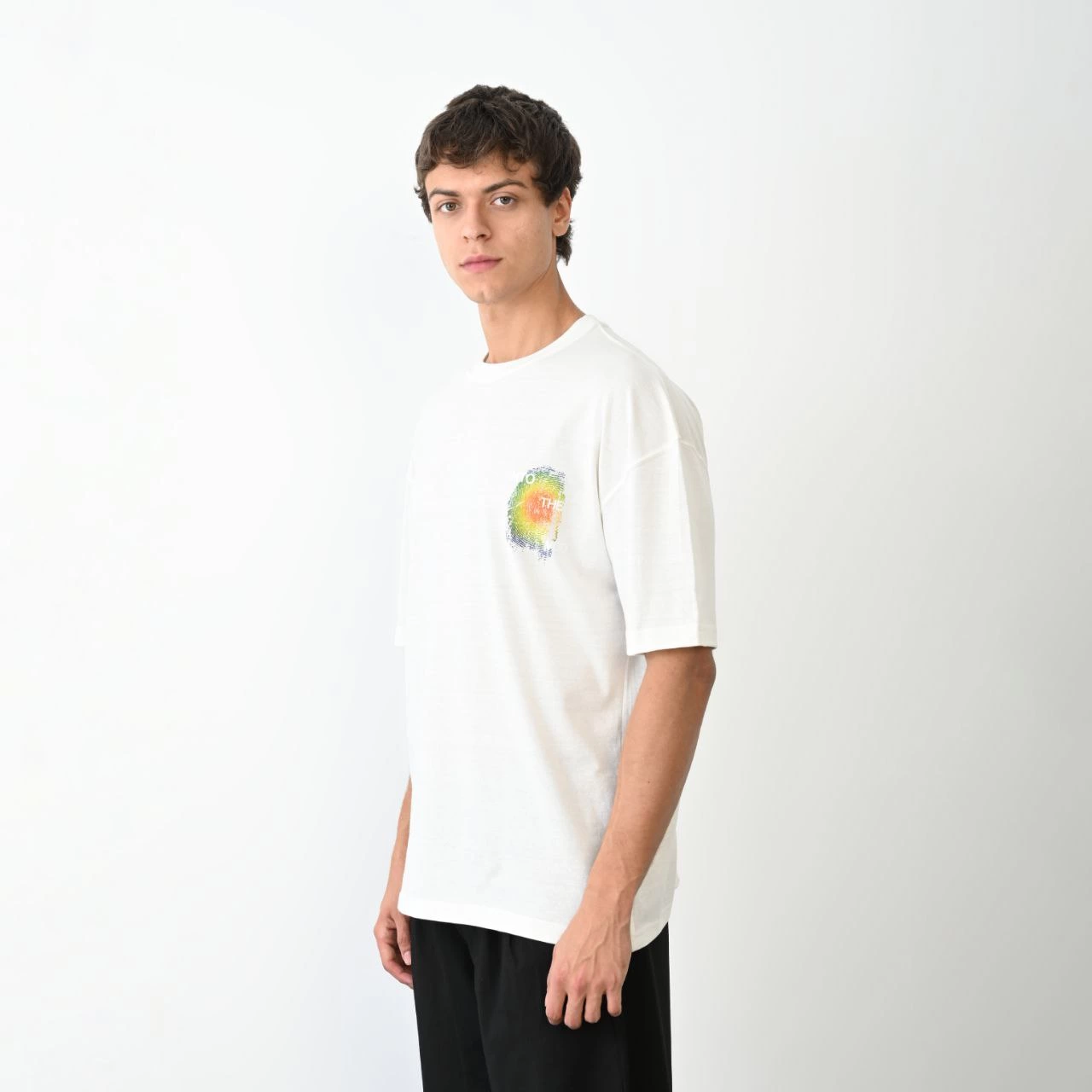 unisex-bisiklet-yaka-baskili-oversize-t-shirt-beyaz-47399654-sw1280sh1280 Erkek Kısa Kol Yazlık Tişört Bisiklet Yaka Baskılı Oversize T-Shirt - Beyaz