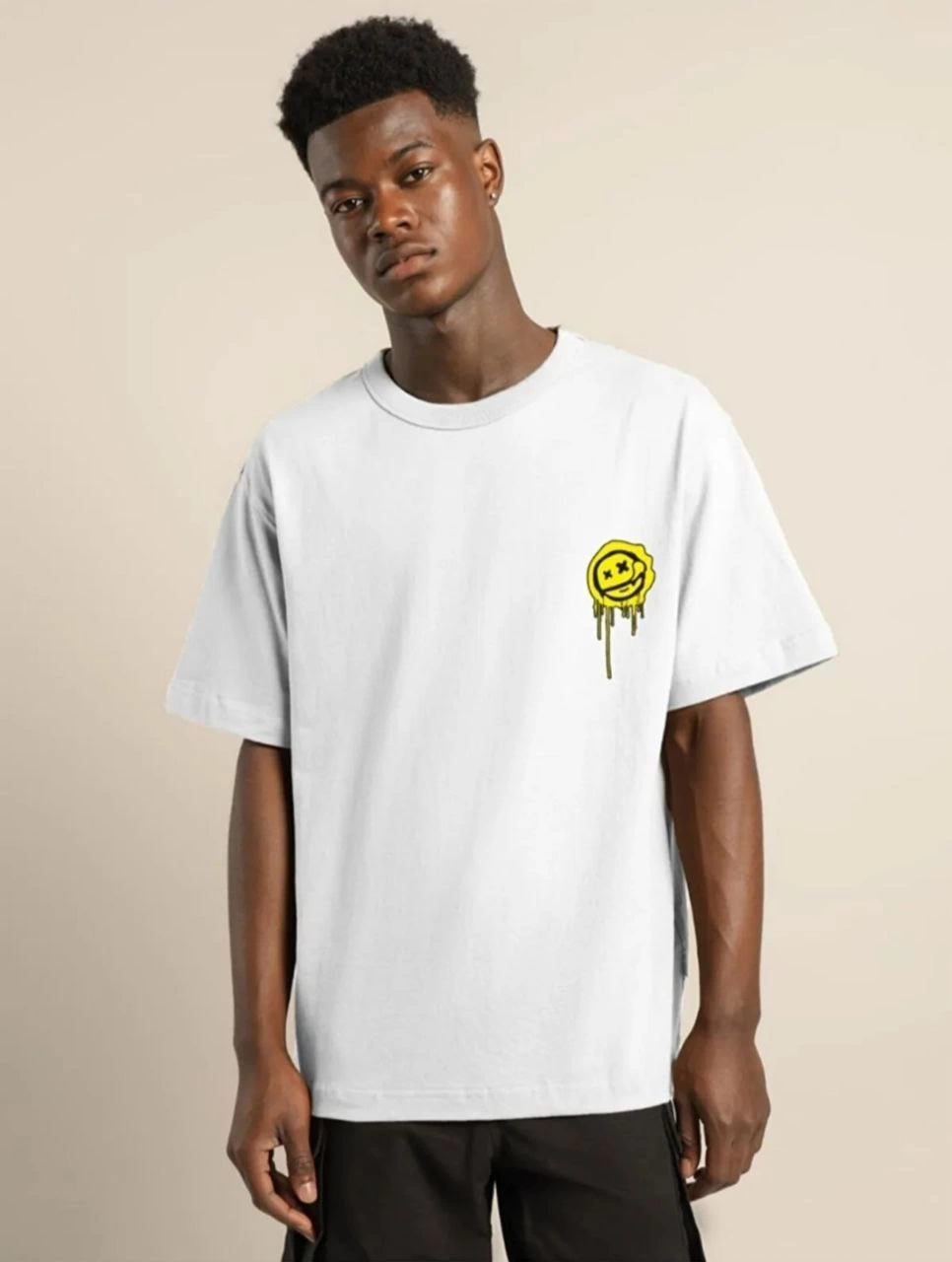 unisex-bisiklet-yaka-baskili-oversize-t-shirt-beyaz-50637911-sw966sh1280 Erkek Kısa Kol Yazlık Tişört Bisiklet Yaka Baskılı Oversize T-Shirt - Beyaz