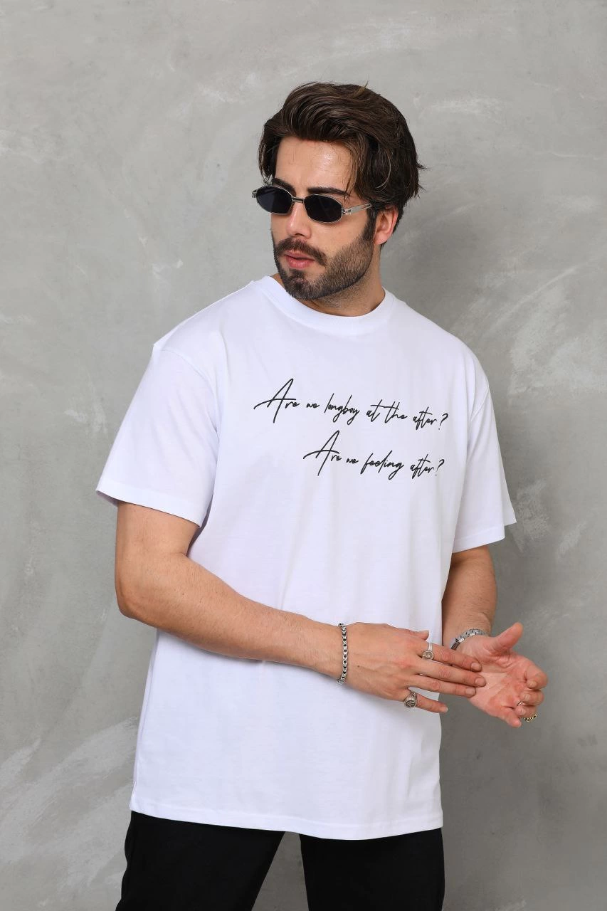 unisex-bisiklet-yaka-baskili-oversize-t-shirt-beyaz-55477656-sw853sh1280 Erkek Kısa Kol Yazlık Tişört Bisiklet Yaka Baskılı Oversize T-Shirt - Beyaz