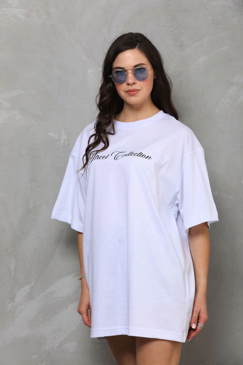 unisex-bisiklet-yaka-baskili-oversize-t-shirt-beyaz-61323394-sw853sh1280 Kadın Baskılı T-Shirt Kısa Kol Bisiklet Yaka Oversize Rahat Kalıp Günlük Tişört - Beyaz