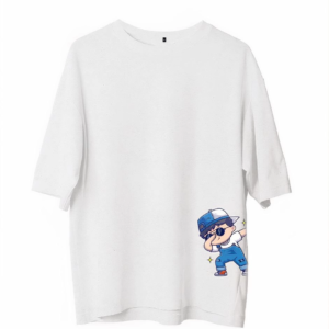 Erkek Baskılı T-Shirt Kısa Kol Bisiklet Yaka Regular Fit Rahat Kalıp Günlük Tişört - Beyaz