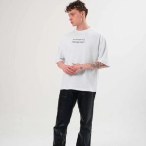 Erkek Baskılı T-Shirt Kısa Kol Bisiklet Yaka Regular Fit Rahat Kalıp Günlük Tişört - Beyaz