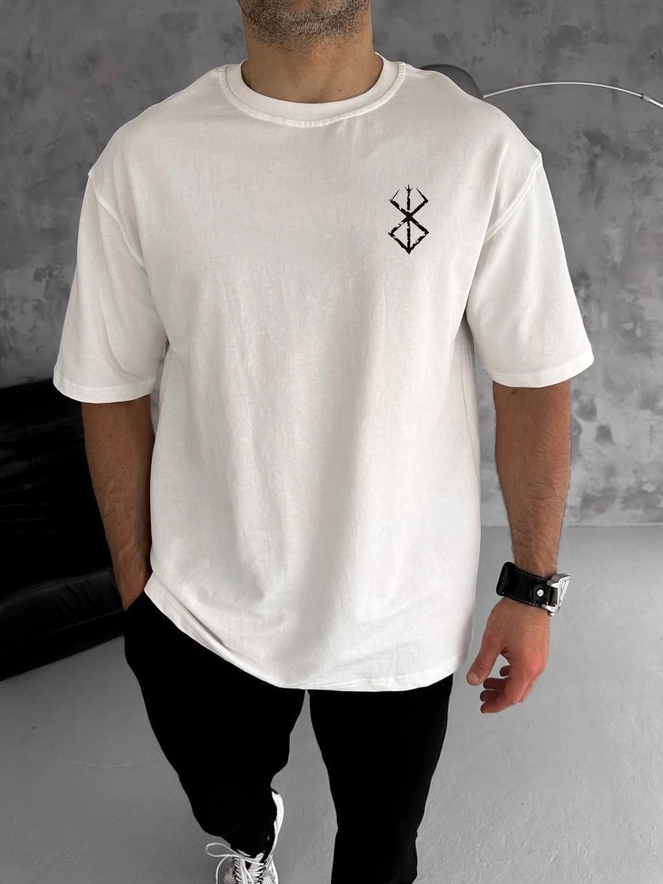 unisex-bisiklet-yaka-baskili-oversize-t-shirt-beyaz-82925122-sw960sh1280 Erkek Kısa Kol Yazlık Tişört Bisiklet Yaka Baskılı Oversize T-Shirt - Beyaz