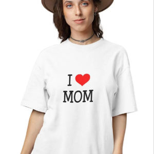 kadın Bisiklet Yaka Baskılı Oversize Kısa kol  T-Shirt - Beyaz