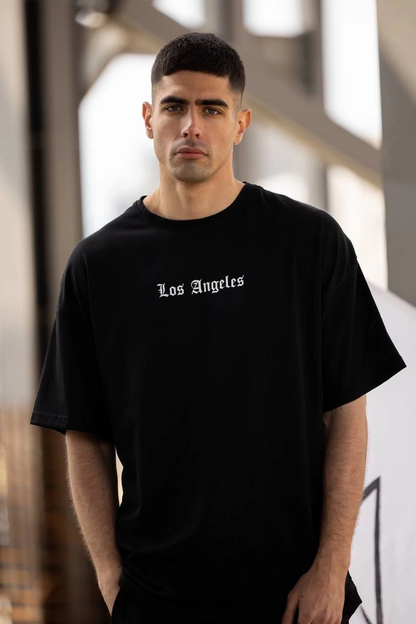 unisex-bisiklet-yaka-baskili-oversize-t-shirt-siyah-14782663-sw853sh1280 Erkek Kısa Kol Yazlık Tişört Bisiklet Yaka Baskılı Oversize T-Shirt - Siyah