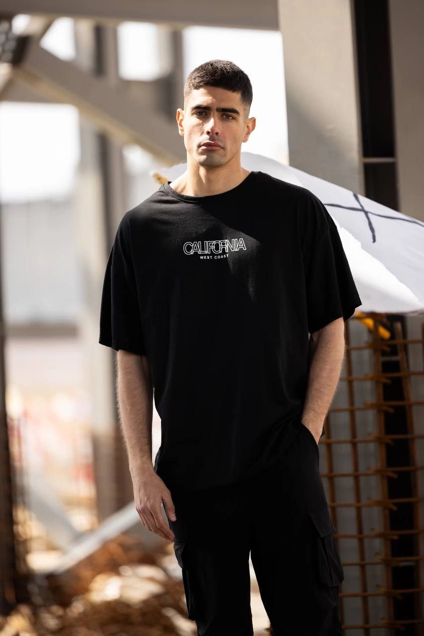 unisex-bisiklet-yaka-baskili-oversize-t-shirt-siyah-23065310-sw853sh1280 Erkek Baskılı T-Shirt Kısa Kol Bisiklet Yaka Regular Fit Rahat Kalıp Günlük Tişört - Siyah