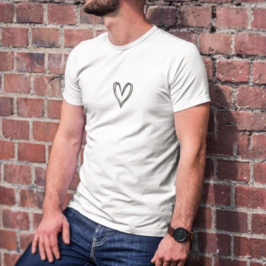 Erkek Kısa Kol Yazlık Tişört Bisiklet Yaka Baskılı Oversize T-Shirt - Beyaz