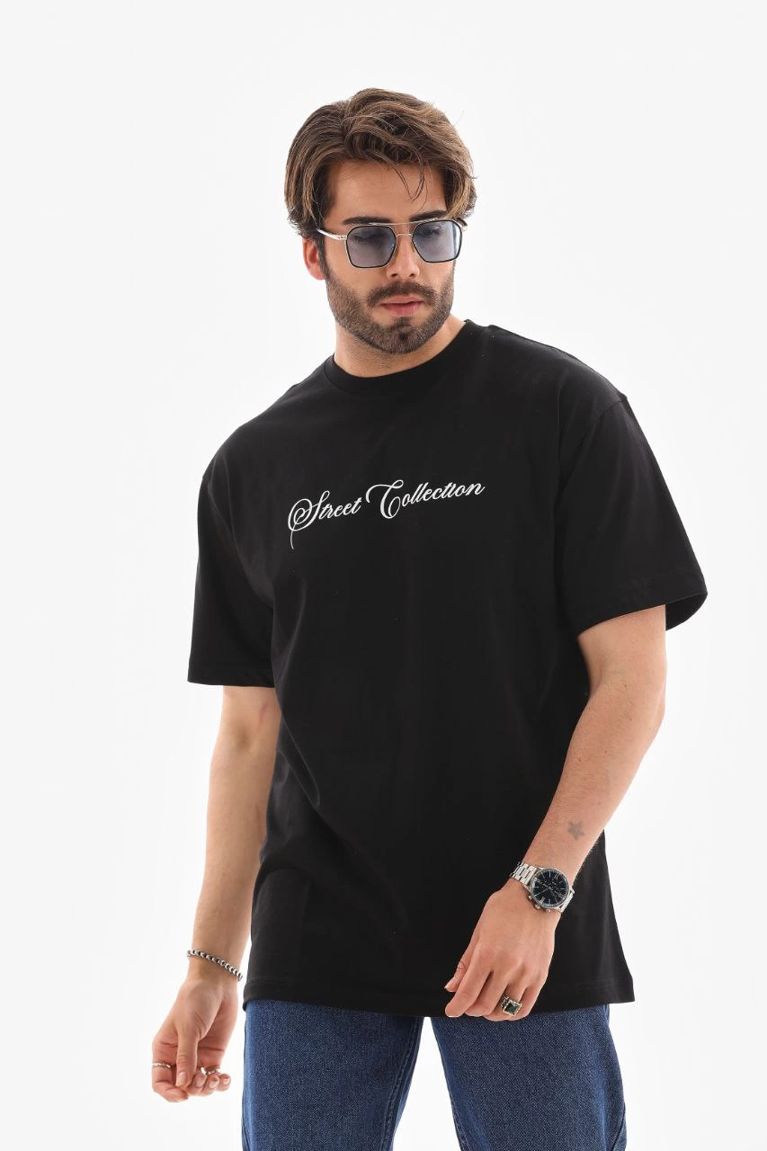 unisex-bisiklet-yaka-baskili-oversize-t-shirt-siyah-28486874-sw853sh1280 Erkek Kısa Kol Yazlık Tişört Bisiklet Yaka Baskılı Oversize T-Shirt - Siyah