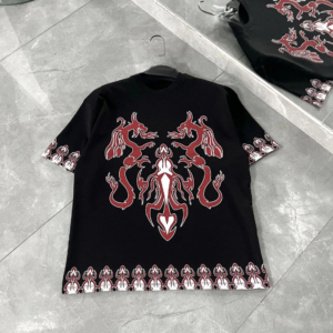 Erkek  Kısa kol  Bisiklet Yaka Baskılı Oversize T-Shirt - Siyah