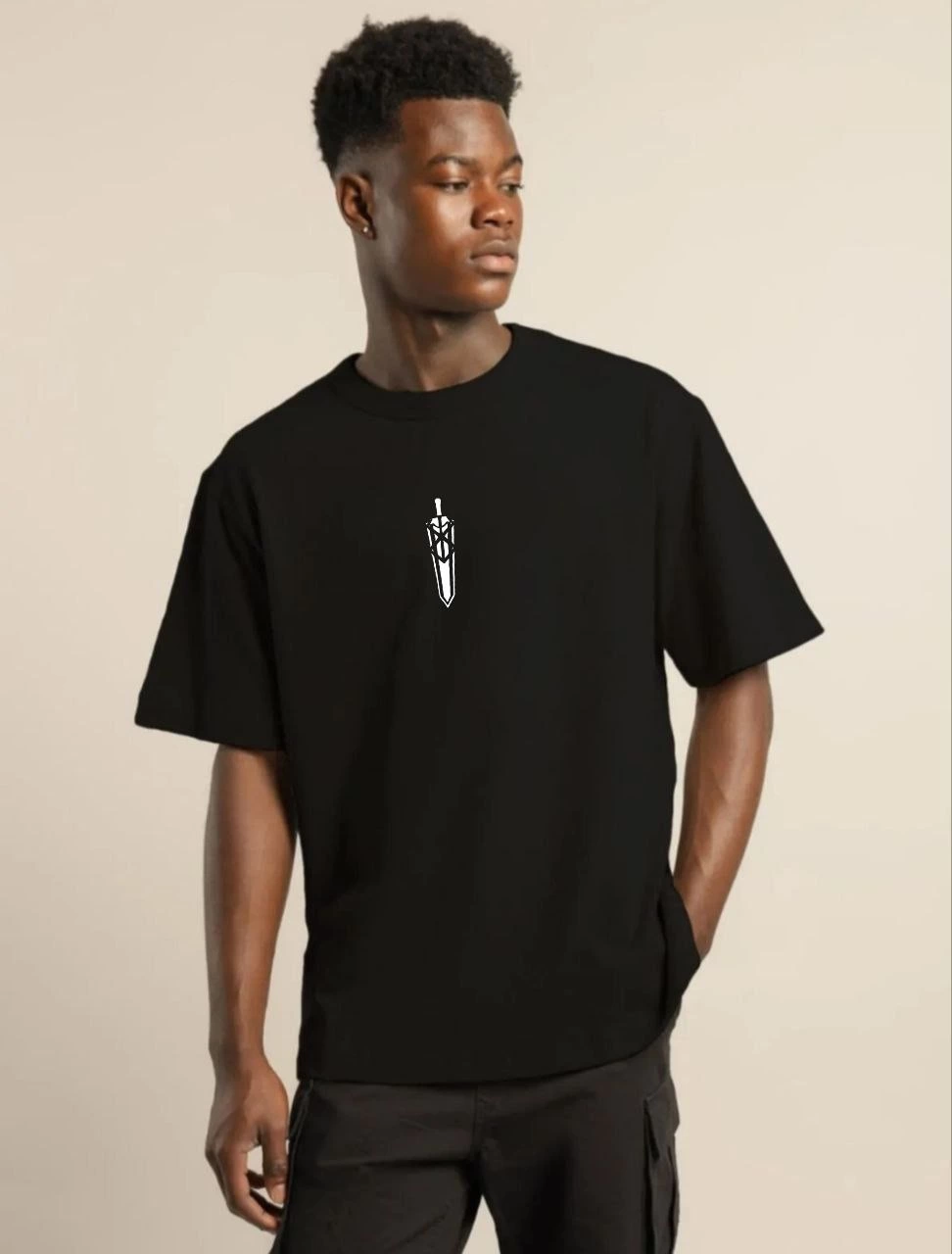 unisex-bisiklet-yaka-baskili-oversize-t-shirt-siyah-55870552-sw972sh1280 Erkek Baskılı T-Shirt Kısa Kol Bisiklet Yaka Regular Fit Rahat Kalıp Günlük Tişört - Siyah