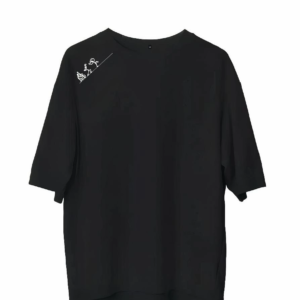 Erkek Baskılı T-Shirt Kısa Kol Bisiklet Yaka Regular Fit Rahat Kalıp Günlük Tişört - Siyah