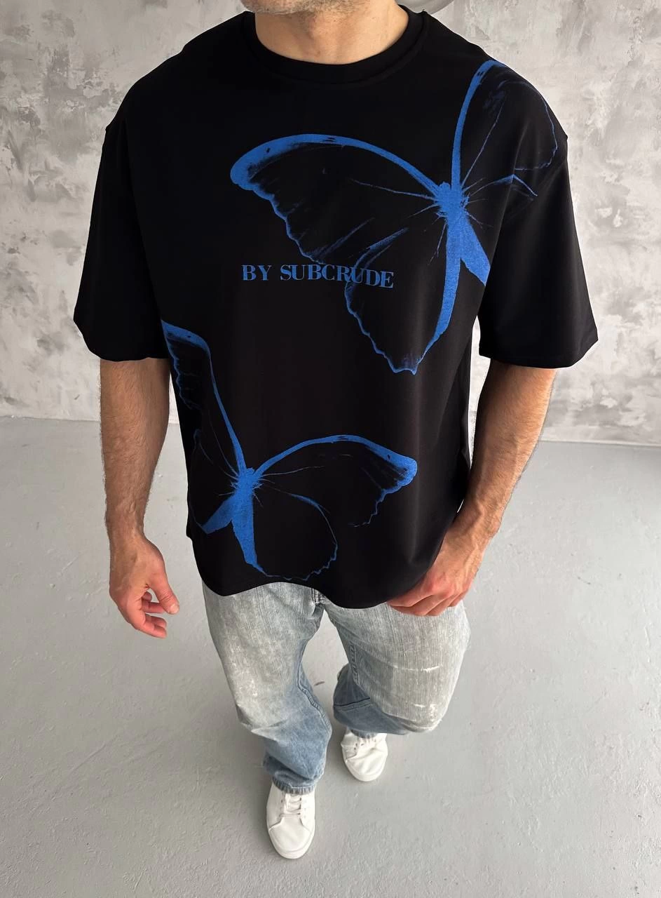 unisex-bisiklet-yaka-baskili-oversize-t-shirt-siyah-96880380-sw943sh1280 Erkek Kısa Kol Yazlık Tişört Bisiklet Yaka Baskılı Oversize T-Shirt - Siyah - Görsel 2