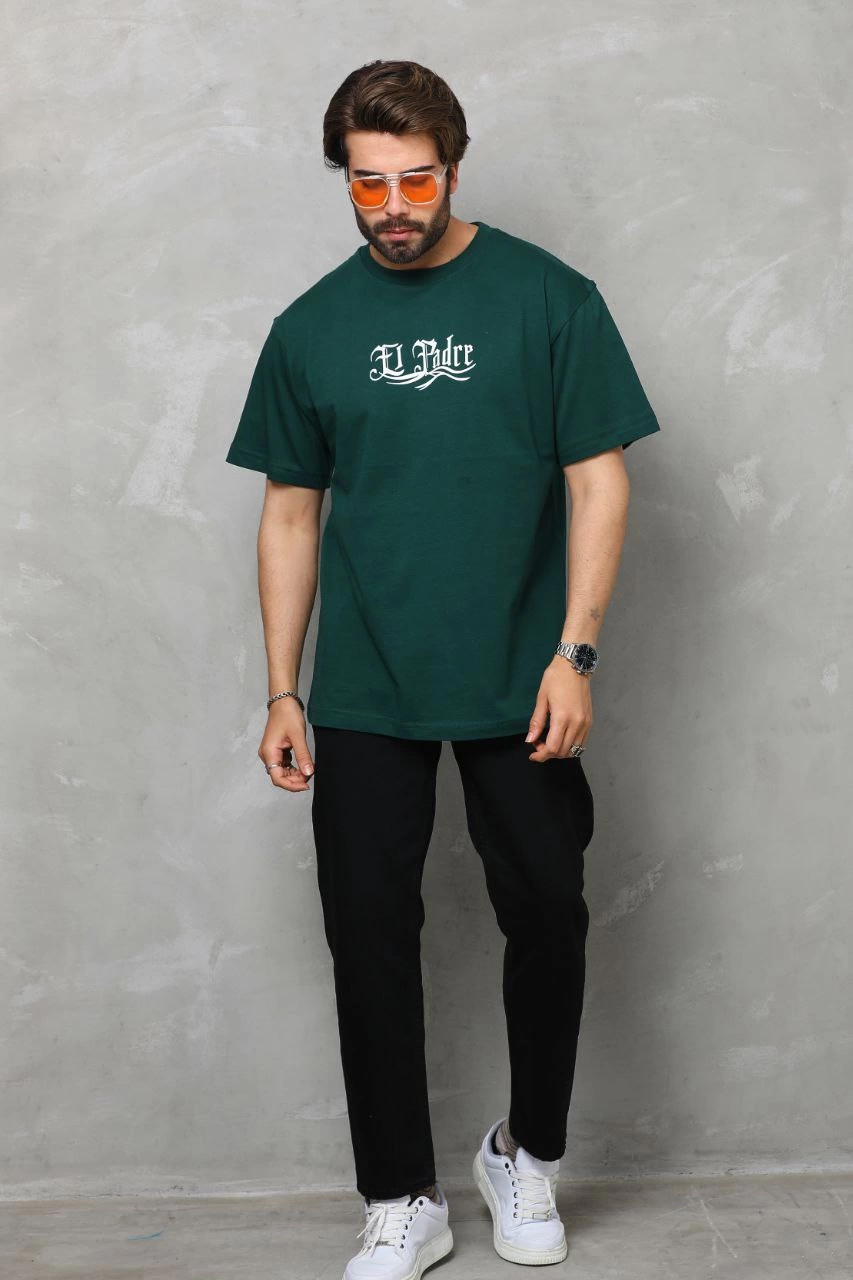 unisex-bisiklet-yaka-baskili-oversize-t-shirt-yesil-88333518-sw853sh1280 Erkek Kısa Kol Yazlık Tişört Bisiklet Yaka Baskılı Oversize T-Shirt - Yeşil
