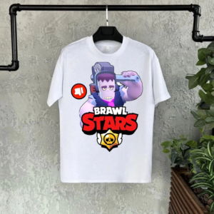 Unisex Bisiklet Yaka Kısa Kol Baskılı Çocuk T-Shirt - Beyaz