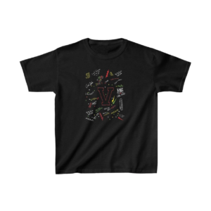 Unisex Çocuk Baskılı T-Shirt - Siyah