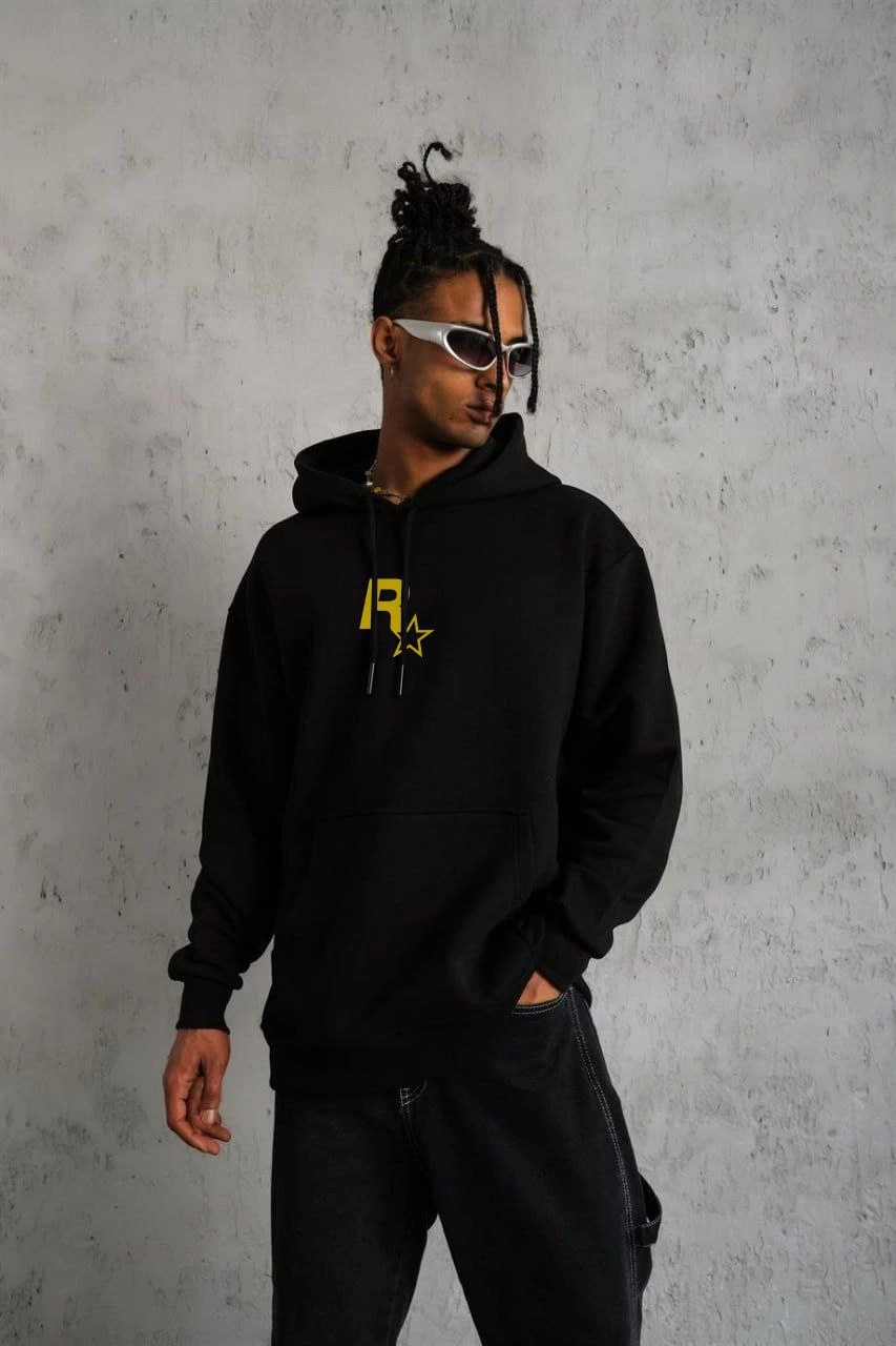 unisex-kapsonlu-baskili-sweetshirt-siyah-37756715-sw853sh1280 Erkek 3 İplik Pamuklu Kapüşonlu Baskılı Cepli Oversize Sweatshirt Hoodie - Siyah