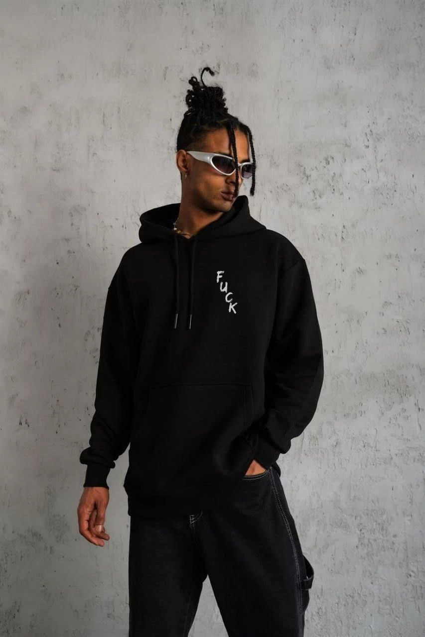 unisex-kapsonlu-uzun-kol-baskili-sweetshirt-siyah-63732298-sw853sh1280 Erkek 3 İplik Pamuklu Kapüşonlu Baskılı Cepli Oversize Sweatshirt Hoodie - Siyah
