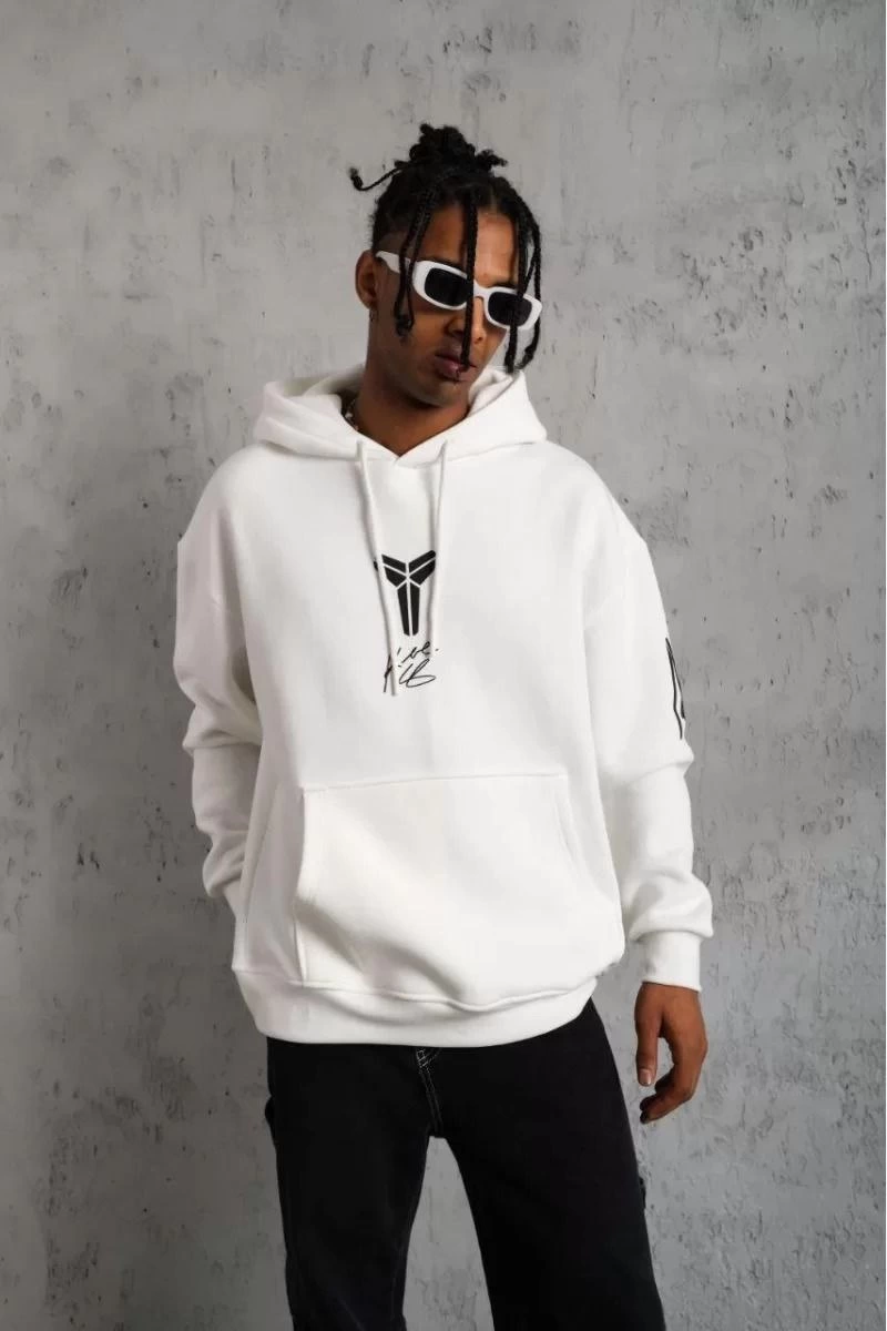 unisex-sirt-baskili-kapusonlu-uc-iplik-oversize-sweatshirt-beyaz-82585125-sw800sh1200 BErkek 3 İplik Pamuklu Kapüşonlu Baskılı Cepli Oversize Sweatshirt Hoodie - eyaz