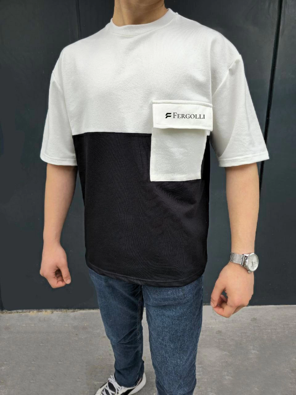 unisex-torba-cep-detayli-parcali-t-shirt-siyah-15553271-sw960sh1280 ERKEK Tişört Torba Cepli Parçalı Kısa Kol T-Shirt - Siyah