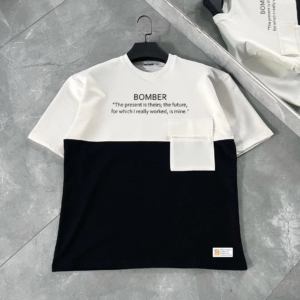 ERKEK Tişört Torba Cepli Parçalı Kısa Kol T-Shirt - iyah