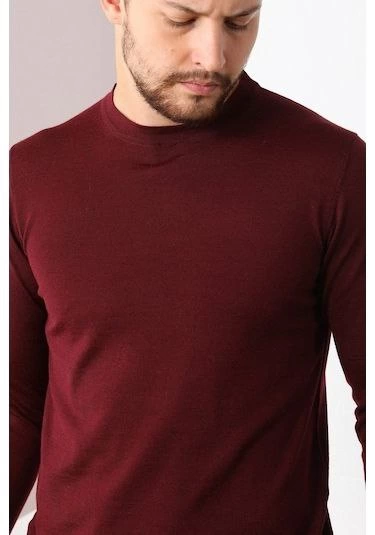 unisex-uzun-kol-biskilet-yaka-dokuma-triko-bordo-29955698-sw375sh535 Erkek Bisiklet yaka Kazak Uzun Kol Dokuma Triko - Bordo - Görsel 2