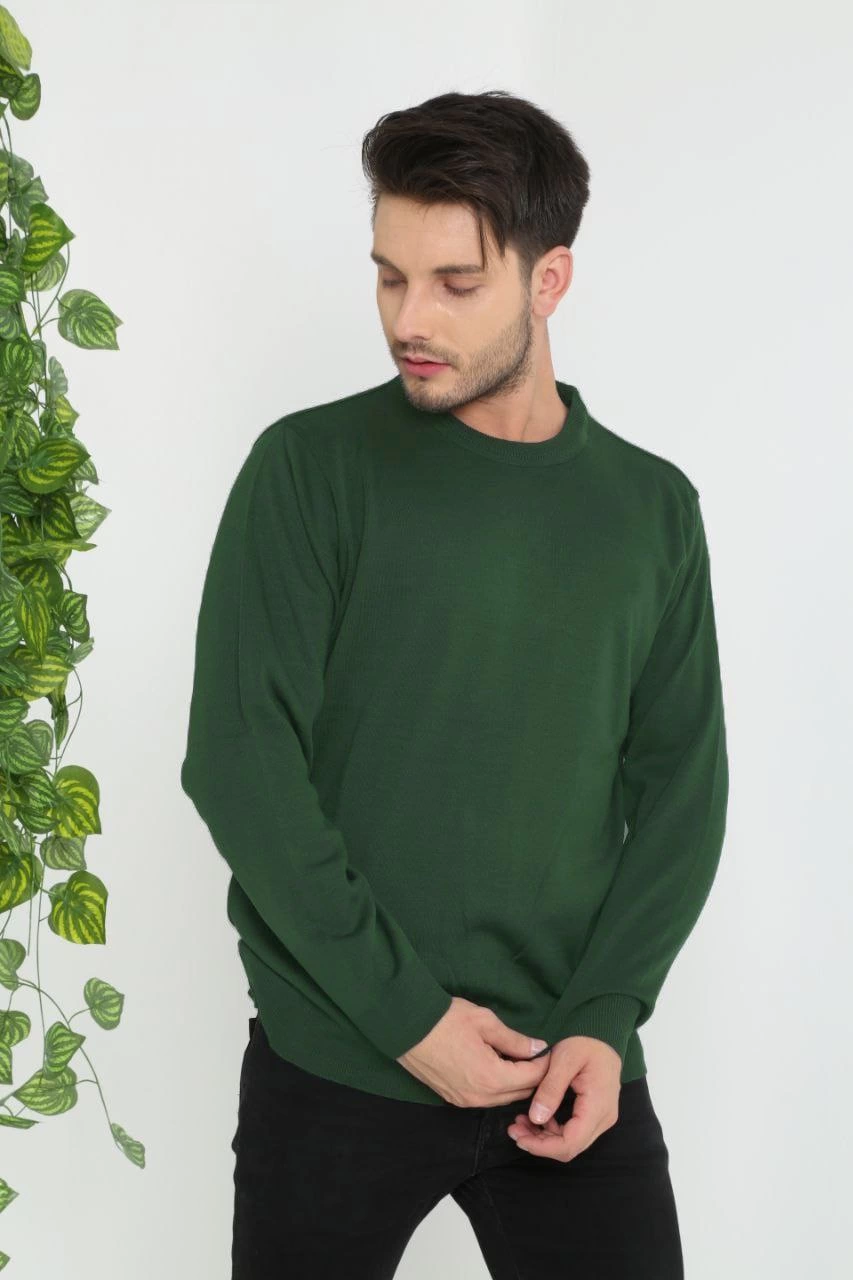 unisex-uzun-kol-biskilet-yaka-dokuma-triko-haki-53834323-sw853sh1280 Erkek Bisiklet yaka Kazak Uzun Kol Dokuma Triko - Haki