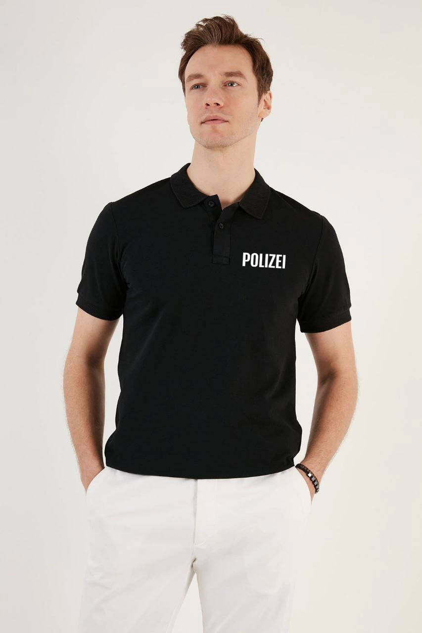 unisex-yakasi-dugmeli-yakali-pike-t-shirt-siyah-63441912-sw853sh1280 Erkek Polo Yaka Tişört Düğmeli Pike Baskılı T-Shirt - Siyah - Görsel 2