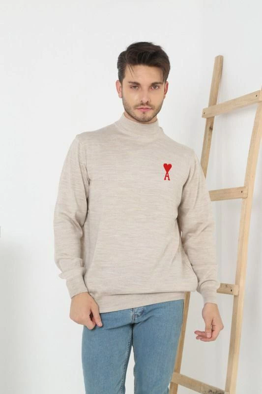 unisex-yarim-bogazli-baskili-dokuma-triko-bej-92333157-sw533sh800 Erkek Yarım Bağazlı Kazak Baskılı Dokuma Triko - Bej