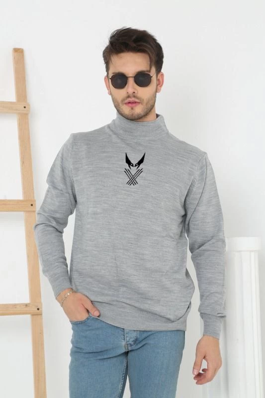 unisex-yarim-bogazli-baskili-dokuma-triko-gri-67111465-sw533sh800 Erkek Yarım Bağazlı Kazak Baskılı Dokuma Triko - Gri