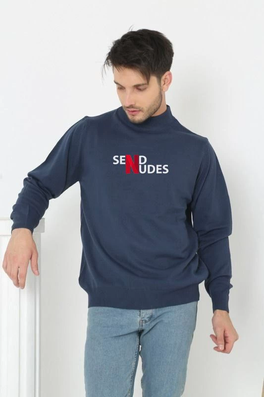 unisex-yarim-bogazli-baskili-dokuma-triko-indigo-9713150-sw533sh800 Erkek Yarım Bağazlı Kazak Baskılı Dokuma Triko - ndigo