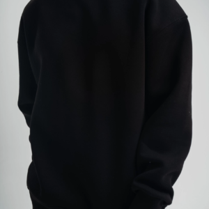 Erkek Uzun Kol Bisiklet Yaka 3 iplik Pamuklu Kışlık SweatShirt - Siyah