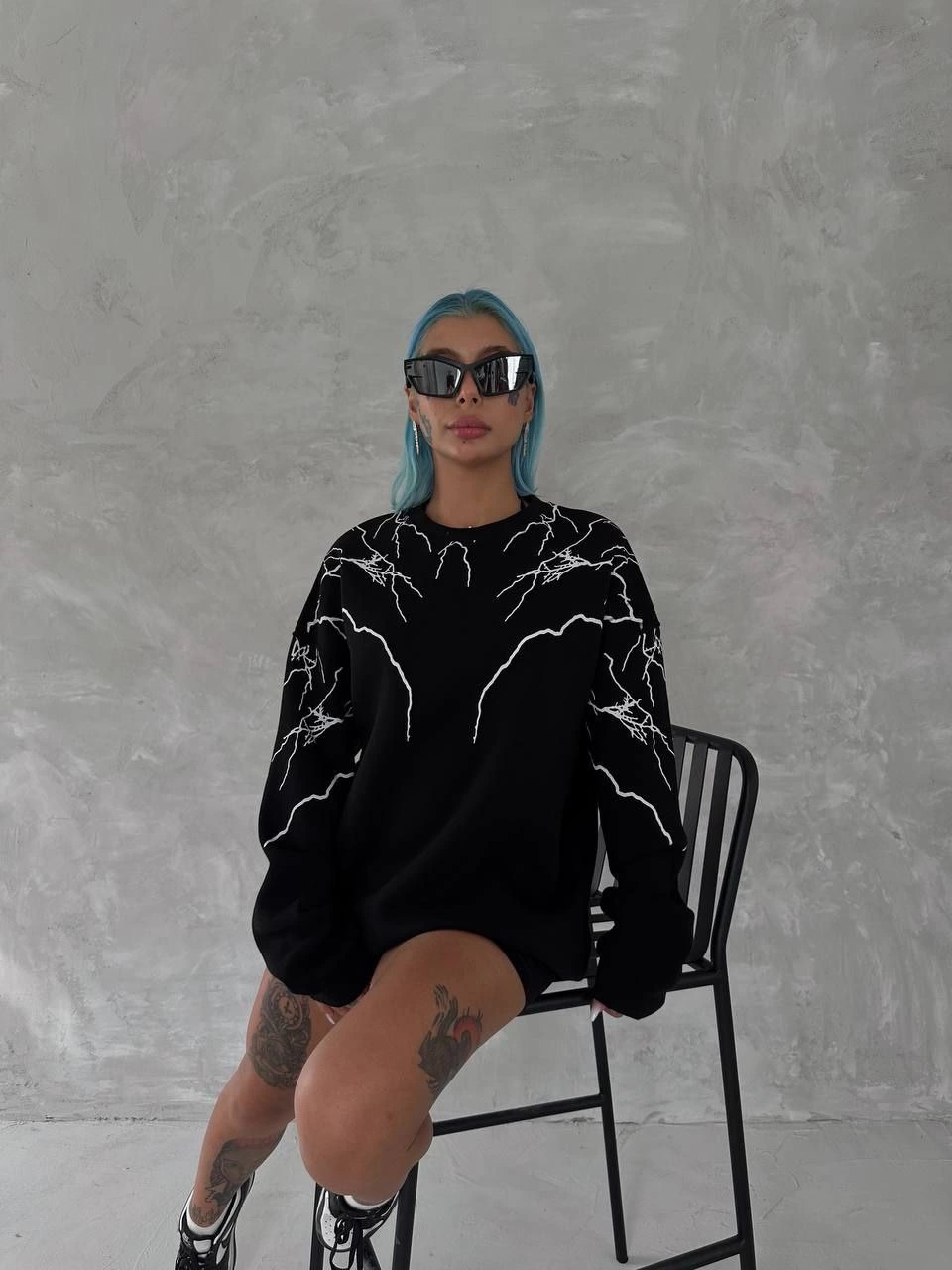 yildirim-baskili-bisiklet-yaka-sweatshirt-siyah-38316266-sw960sh1280 Kadın Yıldırım Baskılı Bisiklet Yaka 3 iplik pamuklu SweatShirt - Siyah
