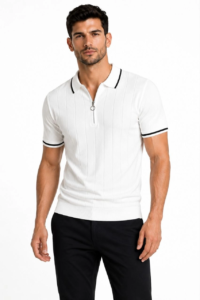 Erkek Fitilli Triko T-shirt Polo Yaka Yarım Fermuarlı Kısa Kollu Tişört - Beyaz Erkek Fitilli Triko T Shirt Polo Yaka Yarim Fermuarli Kisa Kollu Tisort Beyaz 49709972 Sw852sh1280 200x300