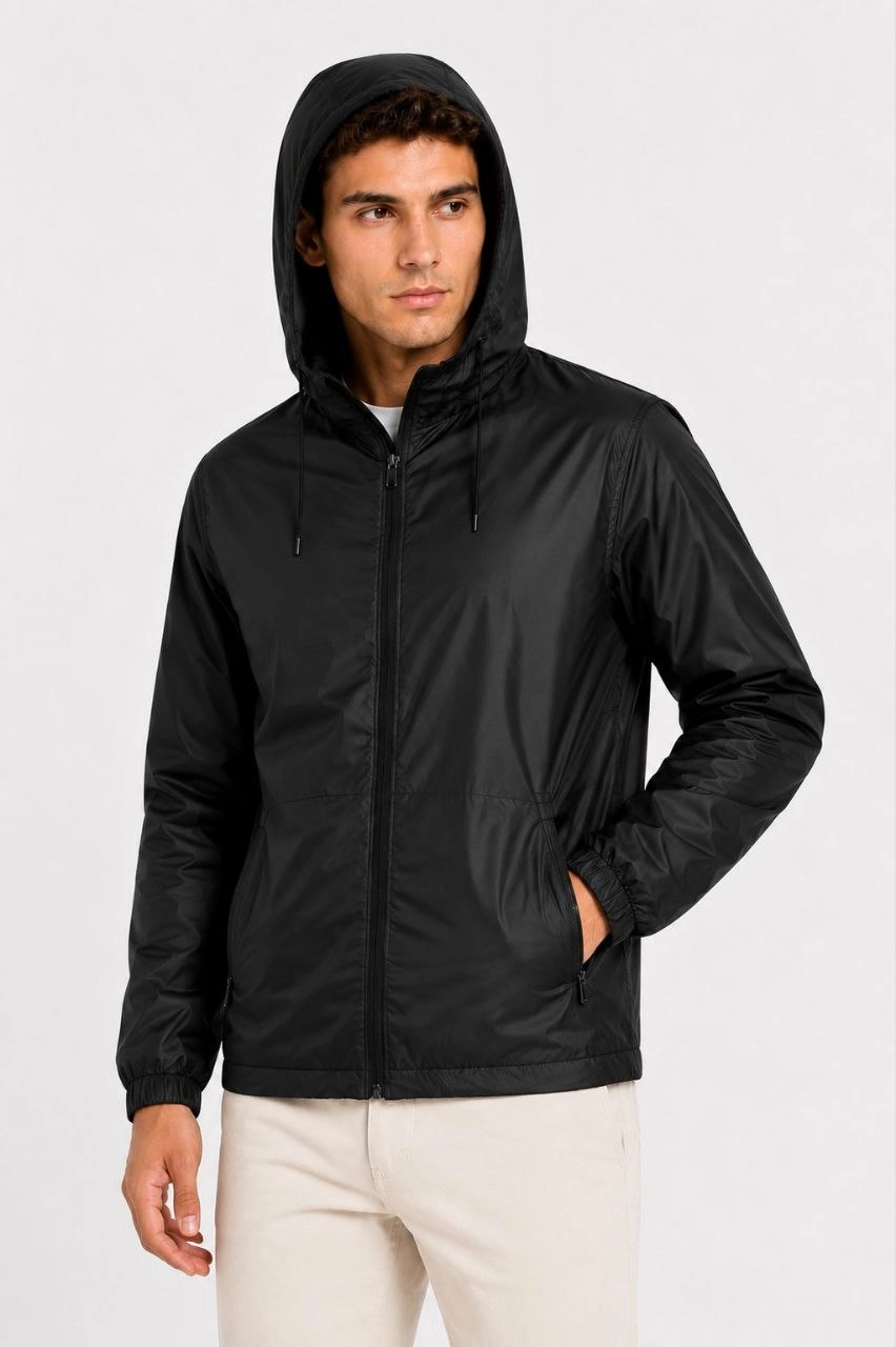 unisex-kapusonlu-ici-astarli-yagmurluk-siyah-24949236-sw852sh1280 Erkek Kapüşonlu İç Astarlı Su ve Rüzgar İtici Fermuarlı Cepli İnce Rüzgarlık - Siyah